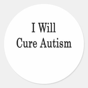 Adesivo Redondo Eu curarei o autismo