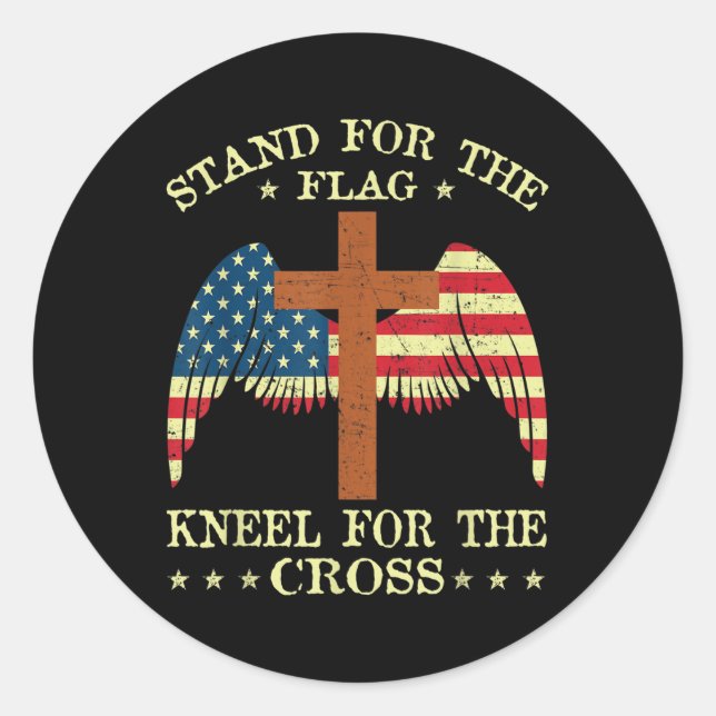 Adesivo Redondo Eu Defendo A Bandeira Do Melo Da Cruz (Frente)