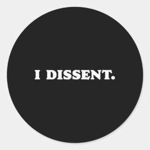 Adesivo Redondo Eu Discordo Engraçado Resistir Design Minimalista