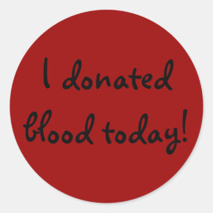 Adesivo Redondo Eu doei o sangue hoje!