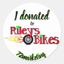 Adesivo Redondo Eu doei para o Riley's Bikes Sticker