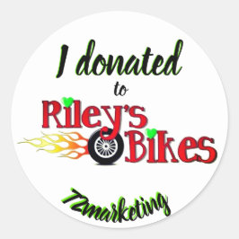 Adesivo Redondo Eu doei para o Riley's Bikes Sticker
