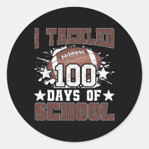 Adesivo Redondo Eu Encontrei 100 Dias Na Escola 100º Dia De Futebo