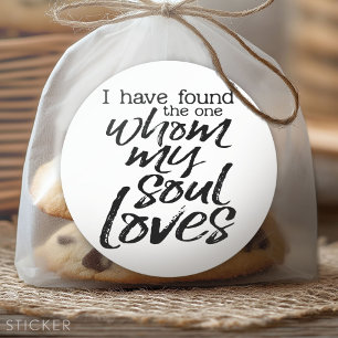 Adesivo Redondo Eu encontrei aquele que a minha alma ama