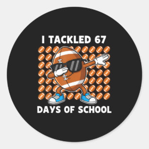 Adesivo Redondo Eu Enfrentei 67 Dias De Escola 67 Meme Humor De Fu