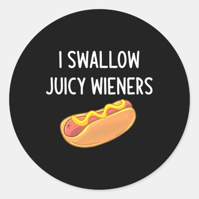 Adesivo Redondo Eu Engulo Sabores (Frente)