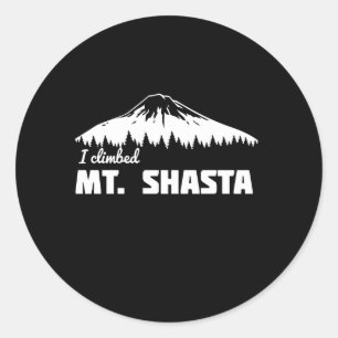 Adesivo Redondo Eu escalei Mt. Shasta