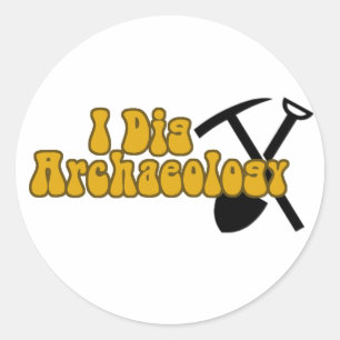 Adesivo Redondo Eu escavo a arqueologia