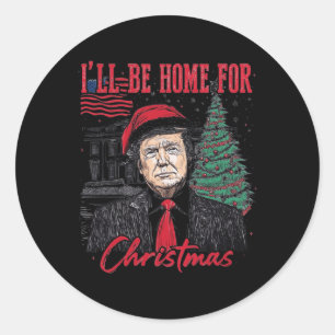 Adesivo Redondo Eu Estarei Em Casa Para Papais noeis De Natal Engr