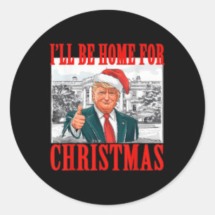 Adesivo Redondo Eu Estarei Em Casa Para Papais noeis De Natal Engr