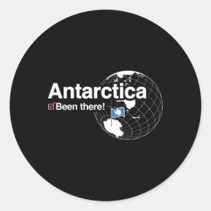 Adesivo Redondo Eu Estive Lá Bandeira Da Antártica