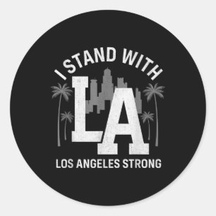 Adesivo Redondo Eu Estou Com La Califórnia Los Angeles