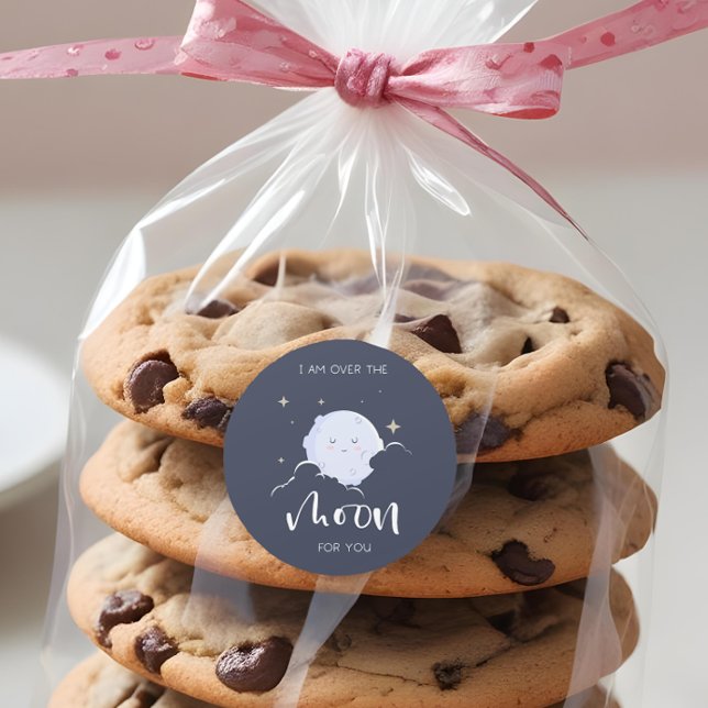 Adesivo Redondo Eu Estou Sobre A Lua Para Você Namorados (Criador carregado)