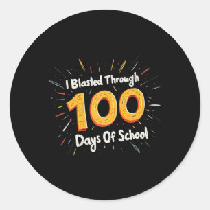 Adesivo Redondo Eu Explodi Por 100 Dias De Escola 100º Dia De Chá