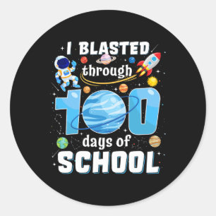 Adesivo Redondo Eu Explodi Por 100 Dias De Escola 100º Dia De Chá