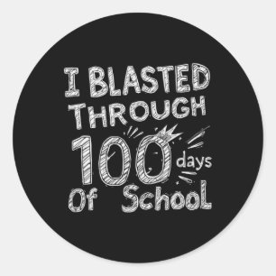 Adesivo Redondo Eu Explodi Por 100 Dias De Escola 100º Dia De Chá