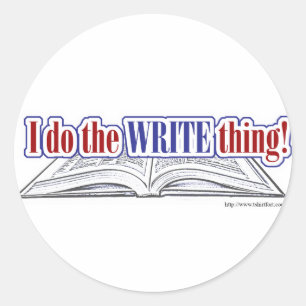 Adesivo Redondo Eu faço a coisa da ESCRITA!