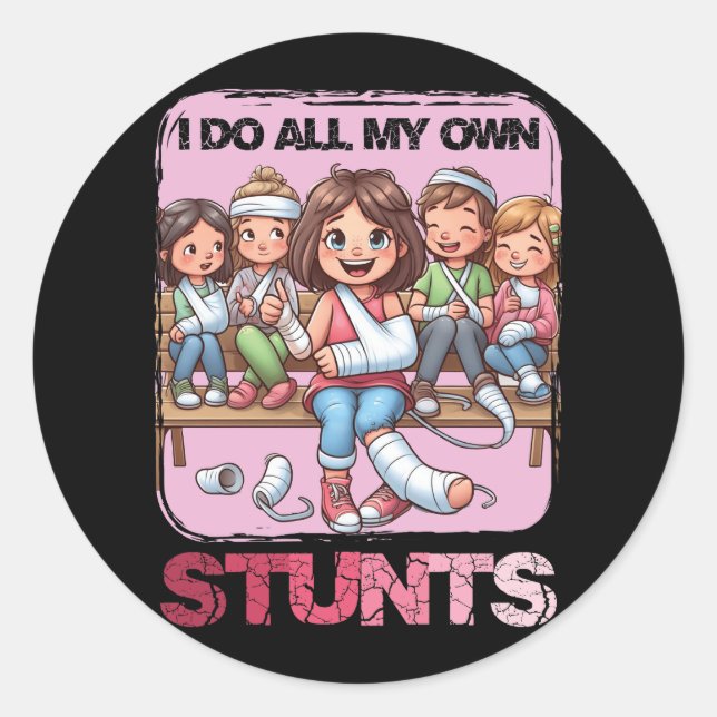 Adesivo Redondo Eu Faço As Minhas Próprias Pedras Quebradas Arme B (Frente)