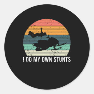 Adesivo Redondo Eu Faço Minhas Próprias Pedras Acidente De Neve 