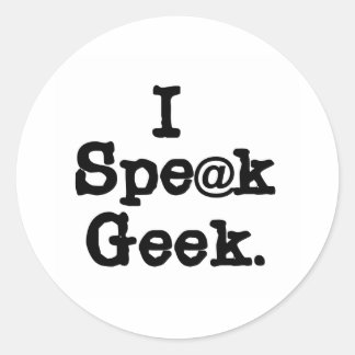 Adesivo Redondo Eu Falo Geek