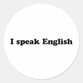 Adesivo Redondo Eu Falo Inglês