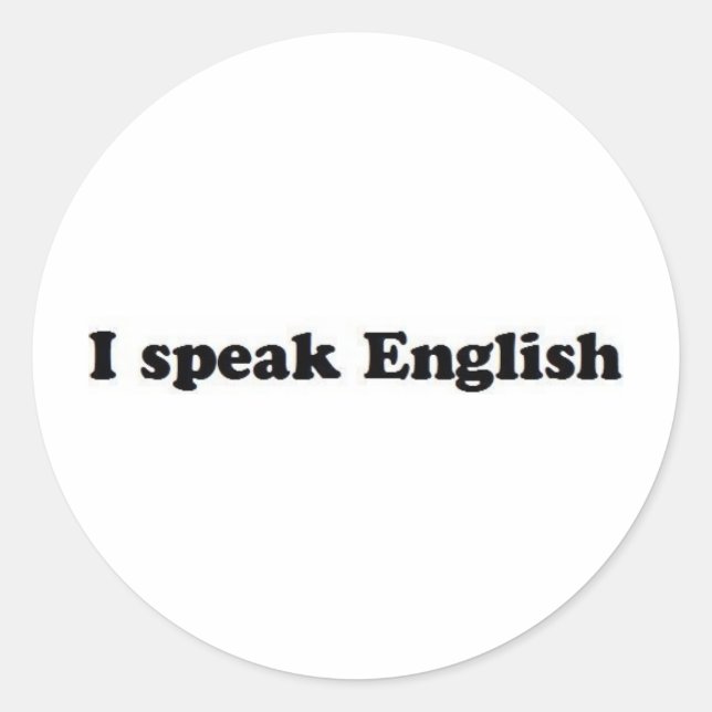 Adesivo Redondo Eu Falo Inglês (Frente)