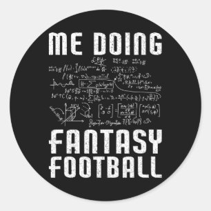 Adesivo Redondo Eu Fazendo o Dia do Draft de Futebol Fantasia Engr
