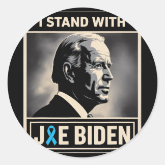 Adesivo Redondo Eu Fico Com Joe Biden