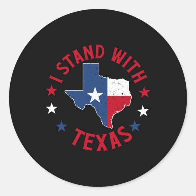 Adesivo Redondo Eu Fico Com O Texas (Frente)