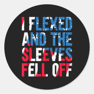 Adesivo Redondo Eu Flertei E As Capas Caiu Da Bandeira Americana