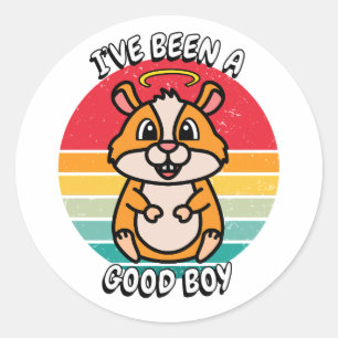 Adesivo Redondo Eu fui um bom rapaz - hamster