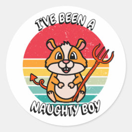 Adesivo Redondo Eu fui um garoto malvado - hamster