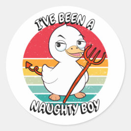 Adesivo Redondo Eu fui um garoto malvado - pato