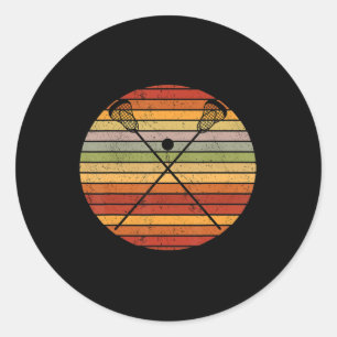 Adesivo Redondo Eu Ganhei Pessoas Com Um Jogador De Lacrosse De Pi