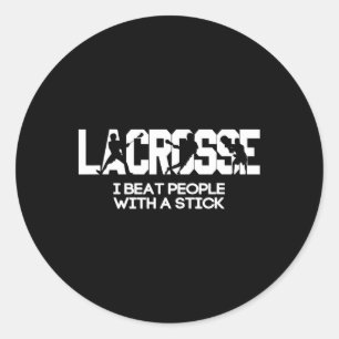 Adesivo Redondo Eu Ganhei Pessoas Com Um Pau De Lacrosse