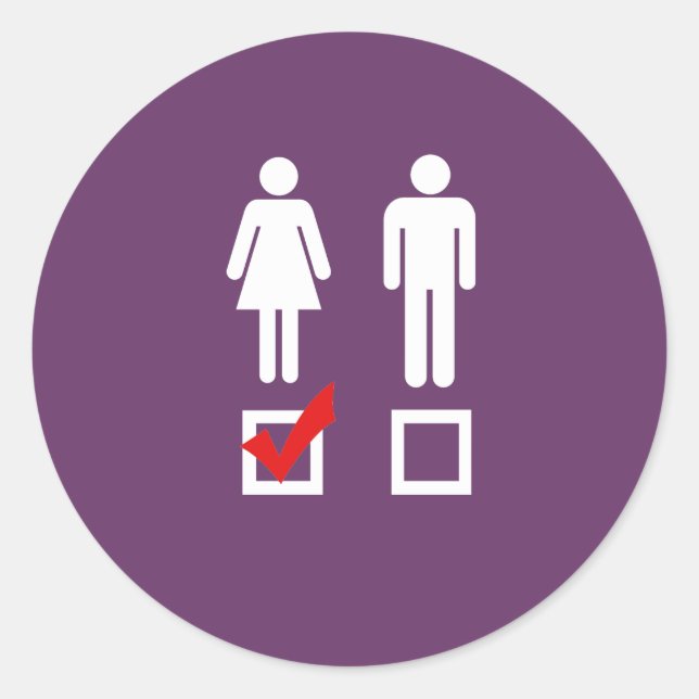 Adesivo Redondo Eu gosto de garotas (Frente)