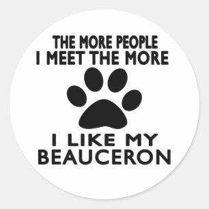 Adesivo Redondo Eu gosto de meu Beauceron.