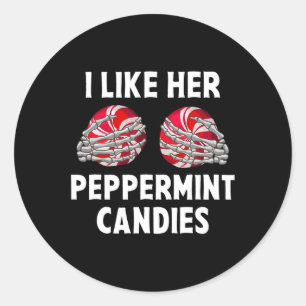 Adesivo Redondo Eu Gosto De Sua Pepperminta Candies Funny Casal Cr