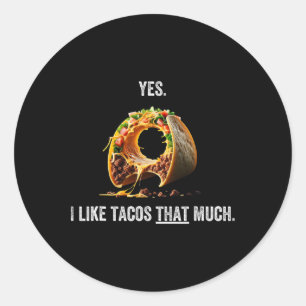 Adesivo Redondo Eu Gosto De Tacos Que Muito Cinco De Mayo