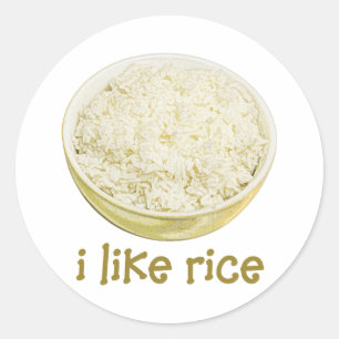 Adesivo Redondo Eu gosto do arroz