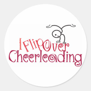Adesivo Redondo Eu lanço sobre Cheerleading