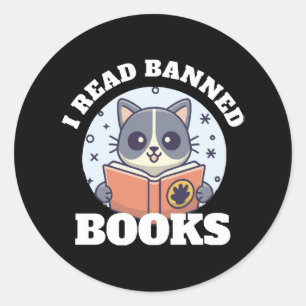 Adesivo Redondo Eu leio livros proibidos