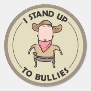 Adesivo Redondo Eu levanto os Bullies Stickers
