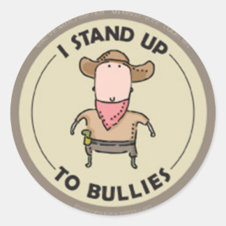 Adesivo Redondo Eu levanto os Bullies Stickers