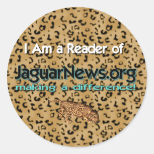 Adesivo Redondo Eu li a notícia de Jaguar