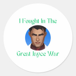 Adesivo Redondo Eu lutei no Jayce War Sticker