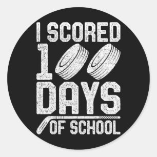 Adesivo Redondo Eu Marquei 100 Dias De Professora De Hóquei Na Esc