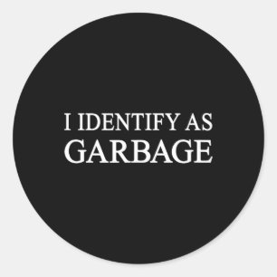 Adesivo Redondo Eu Me Identifico Como Garge Trump Engraçado Políti