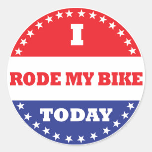 Adesivo Redondo Eu montei minha bicicleta hoje