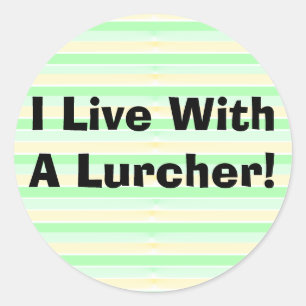 Adesivo Redondo Eu Moro Com Um Vestido De Lurcher